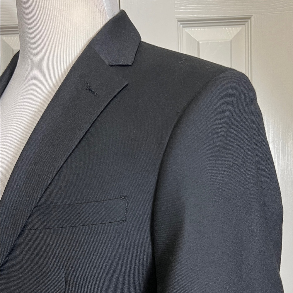 Bachrach Sim Fit Double Vented Black Men's Blazer Sz 38R